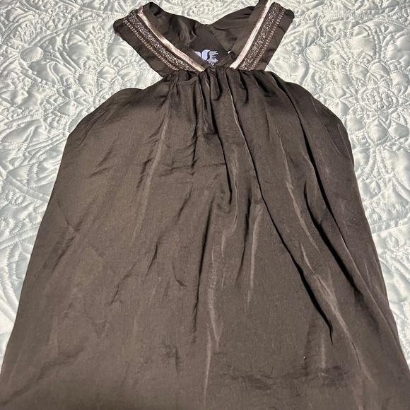 Shebird Tops - Grecian neckline, built in bra, satiny tank, SheBird Size 5